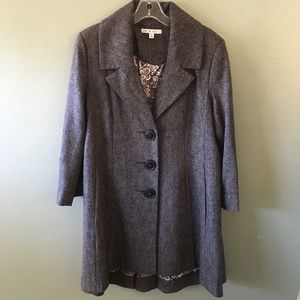 cabi tweed wool shakespeare #169 swing coat